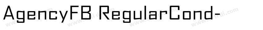 AgencyFB RegularCond字体转换